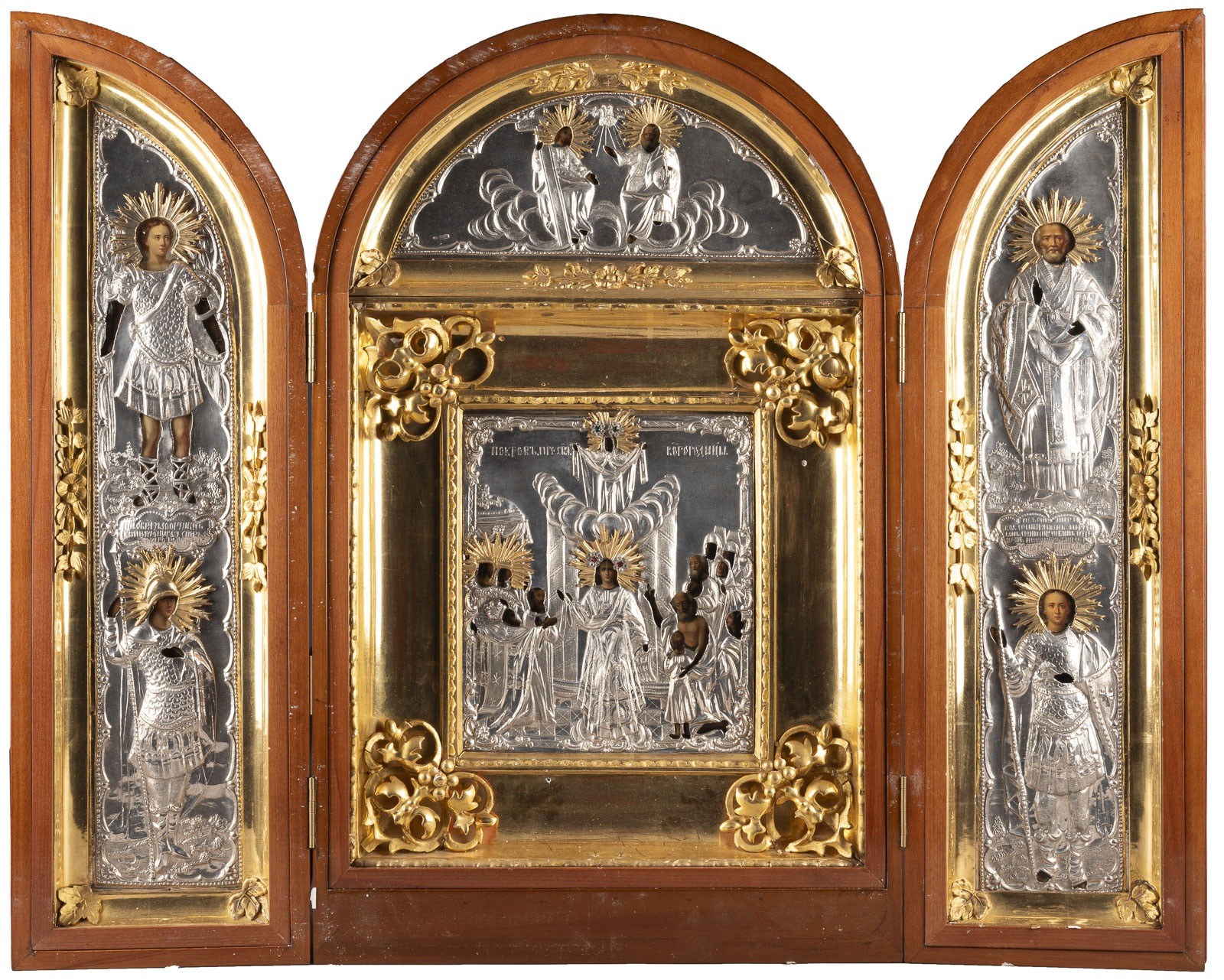 131 KUNST IKONEN AUS DER ORTHODOXEN WELT MONUMENTALES TRIPTYCHON