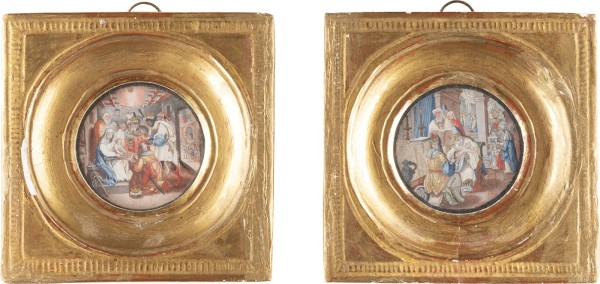 Auktion <br>ZWEI MINIATUREN MIT SZENEN AUS DEM LEBEN JESU