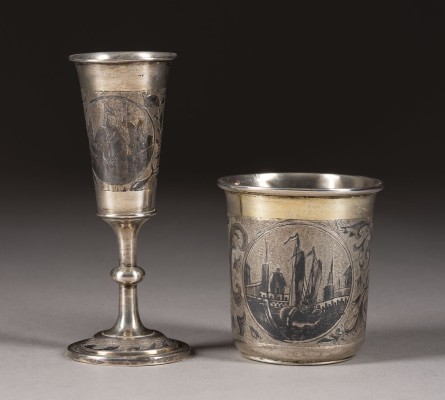 Auction 131<br>A SILVER-GILT AND NIELLO BEAKER AND FLUTE