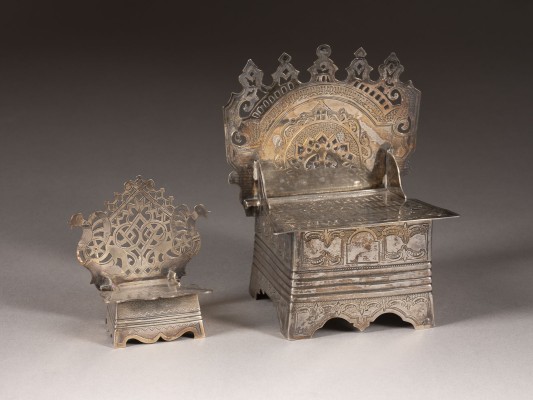 Auction 131<br>TWO SILVER SALT CHAIRS