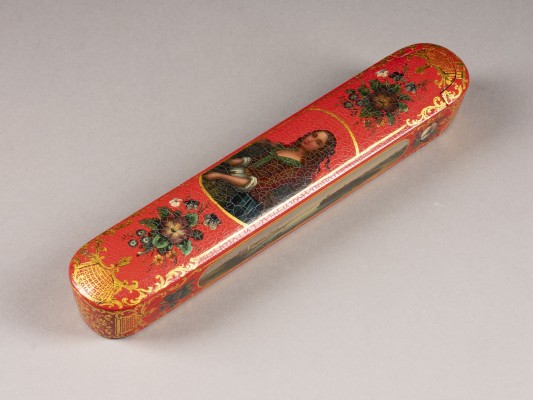 Auction 131<br>A RARE LACQUERED PAPIER-MÂCHÉ PENCASE (QALAMDAN)