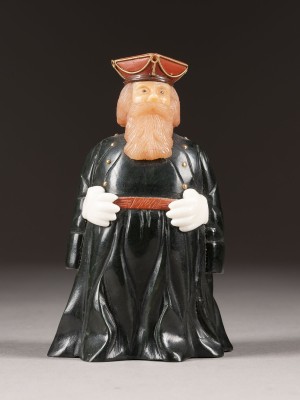 Auction 131<br>A FINE HARDSTONE FIGURE CARVED AS A RUSSIAN OFFICER