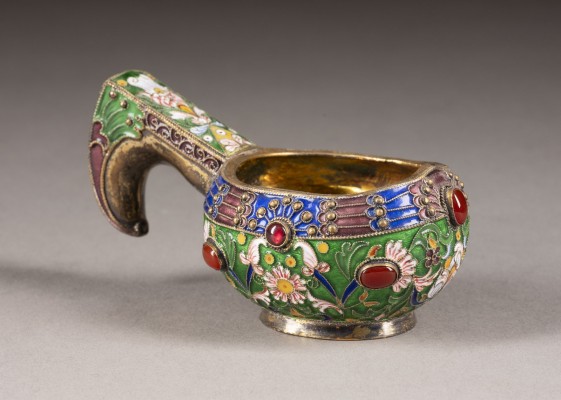 Auction 131<br>A SILVER-GILT AND CLOISONNÉ ENAMEL KOVSH