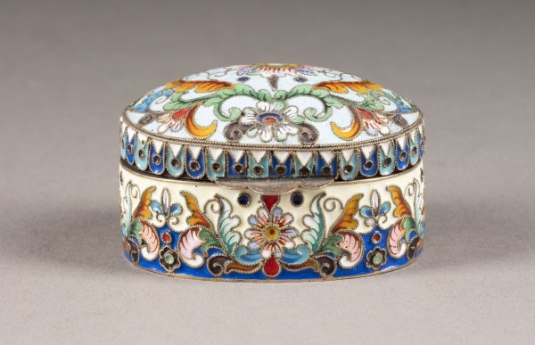 Auction 131<br>A SILVER-GILT AND CLOISONNÉ ENAMEL BOX