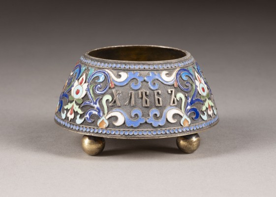 Auction 131<br>A LARGE SILVER-GILT AND CLOISONNÉ ENAMEL SALT