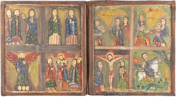 Auction 131<br>A LARGE COPTIC DIPTYCH