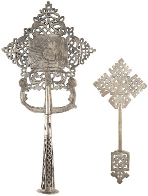 Auction 131<br>A COPTIC HAND CROSS AND A PROCESSIONAL CROSS