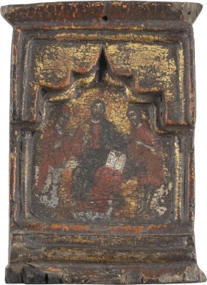 Auction <br>A SMALL CENTRAL PANEL OF A TRIPTYCH SHOWING THE DEISIS