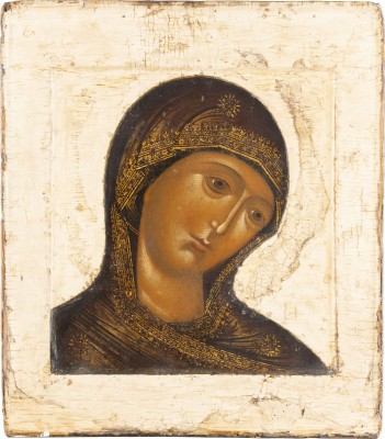 Auction <br>A VERY FINE ICON SHOWING THE MOTHER OF GOD FROM A DEISIS