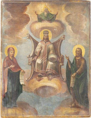 Auction 131<br>A LARGE ICON SHOWING THE DEISIS