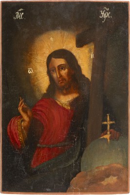 Auction 131<br>A VERY LARGE ICON SHOWING CHRIST THE SAVIOUR