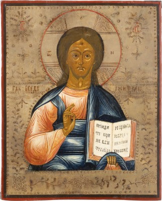 Auction 131<br>A LARGE ICON SHOWING CHRIST PANTOKRATOR