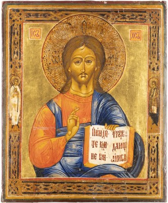 Auction 131<br>AN ICON SHOWING CHRIST PANTOKRATOR