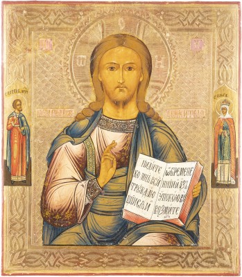 Auction 131<br>AN ICON SHOWING CHRIST PANTOKRATOR