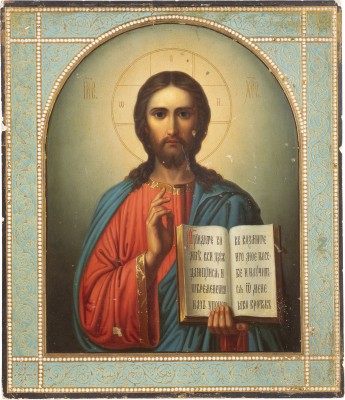 Auction 131<br>A FINE ICON SHOWING CHRIST PANTOKRATOR