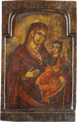 Auction 131<br>A CENTRAL PANEL OF A TRIPTYCH SHOWING THE HODIGITRIA MOTHER OF GOD