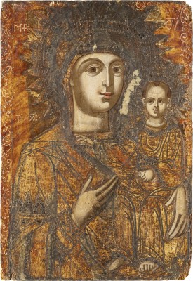 Auction 131<br>A LARGE ICON SHOWING THE HODIGITRIA MOTHER OF GOD