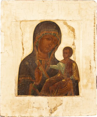 Auction 131<br>A FINE ICON SHOWING THE SEDMIEZERNAYA MOTHER OF GOD (OF SEVEN LAKES)