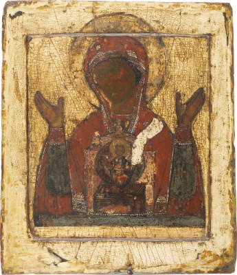 Auction 131<br>A RARE ICON SHOWING THE NICAESKAYA MOTHER OF GOD