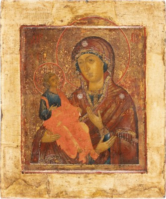 Auction 131<br>AN ICON SHOWING THE THREE-HANDED MOTHER OF GOD