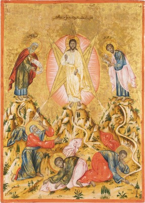 Auction 131<br>A MONUMENTAL MELKITE ICON SHOWING THE TRANSFIGURATION OF CHRIST