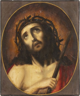 Auction 131<br>AN ICON SHOWING CHRIST CROWNED WITH THORNS