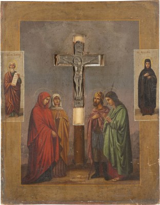 Auction 131<br>A STAUROTHEK ICON SHOWING THE CRUCIFIXION OF CHRIST