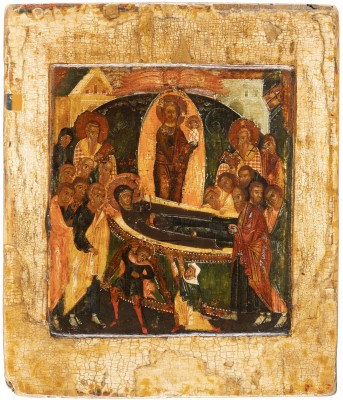 Auction 131<br>AN ICON SHOWING THE DORMITION OF THE MOTHER OF GOD