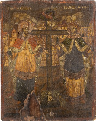 Auction 131<br>A DATED ICON SHOWING STS. CONSTANTINE AND HELENA