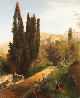 Auktion 134<br>ITALIENISCHE PARKLANDSCHAFT (VILLA D'ESTE). 1875