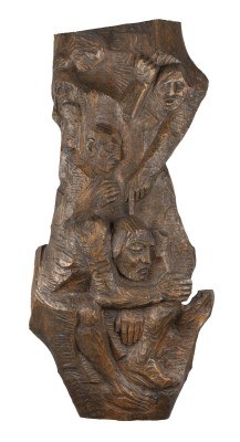 Auction 133<br>MASSIVES HOLZRELIEF 'FIGURENGRUPPE' (1971)