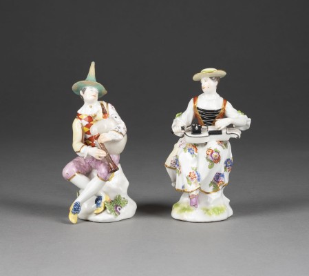 Auction 137<br>HARLEKIN MIT DUDELSACK UND MÄDCHEN MIT DREHLEIER