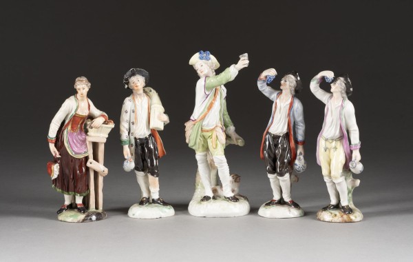 Auction 137<br>SAMMLUNG VON FÜNF LUDWIGSBURGER FIGUREN