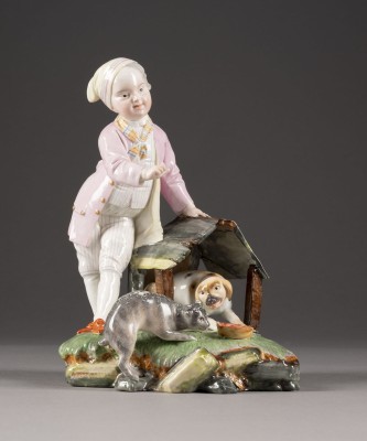 Auction 137<br>FIGURENGRUPPE 'KNABE MIT HUND UND KATZE'