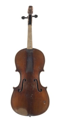 Auction 137<br>VIOLINE MIT GESCHNITZTEN BÄRTIGEN MÄNNERKOPF