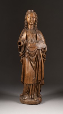 Auktion 137<br>GROSSE HEILIGENFIGUR (WOHL KATHARINA)