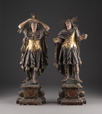 Auction 137<br>PAAR STEHENDE HEILIGENFIGUREN