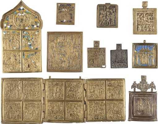 Auction 138<br>SAMMLUNG VON ZEHN BRONZE-IKONEN: HOCHFESTE DES ORTHODOXEN KIRCHENJAHRES