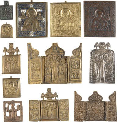 Auktion 138<br>SAMMLUNG VON ZWÖLF BRONZE-IKONEN MIT DEM HEILIGEN NIKOLAUS