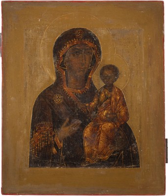 Auction 138<br>IKONE MIT DER GOTTESMUTTER VON SMOLENSK (SMOLENSKAJA)