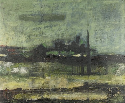 Auction 140<br>OHNE TITEL (LANDSCHAFT BEI DÄMMERUNG) (1959)