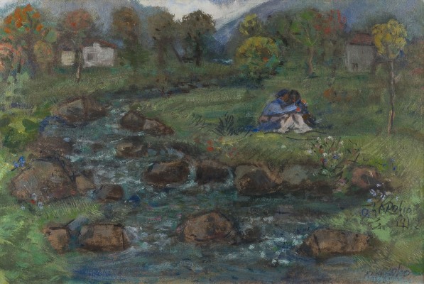 Auktion 140<br>'PAAR AUF DER WIESE AM BACH' (1942)