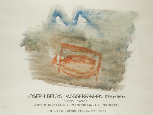 Auktion 140<br>SIGNIERTES AUSSTELLUNGSPLAKAT 'WASSERFARBEN 1936-1963'