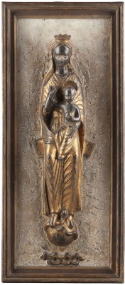 Auktion 140<br>RELIEF MARIA IMMACULATA MIT DEM CHRISTUSKIND