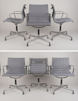 Auktion 140<br>SECHS ALUMINIUM DINING CHAIRS MODELL 'EA 104'