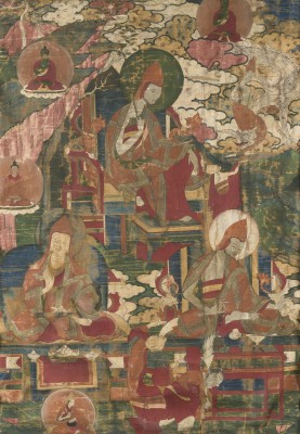 Auktion 139<br>EIN THANGKA VON DREI LAMA