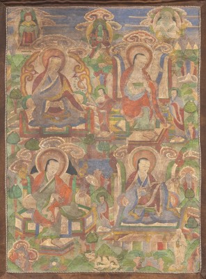 Auktion 139<br>EIN THANGKA VON VIER ARHATS