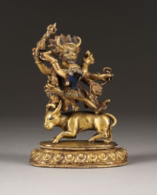 Auction 139<br>EINE FEUERVERGOLDETE BRONZEFIGUR DES YAMANTAKA