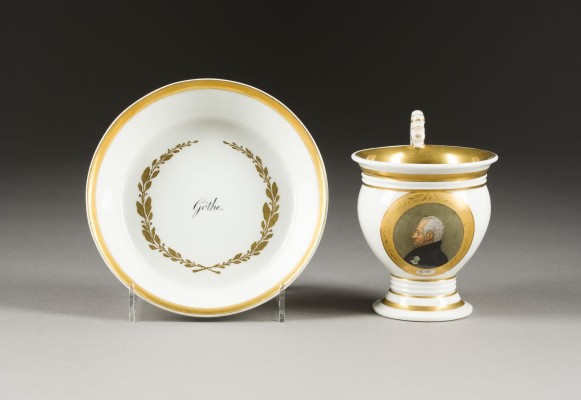 Auction 141<br>BIEDERMEIER-PORTRÄTTASSE VON JOHANN WOLFGANG GOETHE