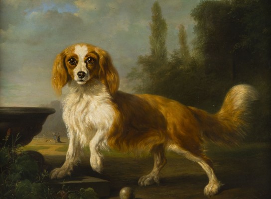 Auktion 141<br>SPANIEL IN PARKLANDSCHAFT